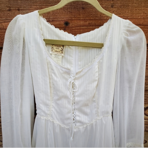 Gunne Sax White Dress sz 11 - Picture 2 of 9